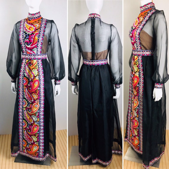 DONALD BROOKS Vintage Couture 1960s | Black Silk … - image 2