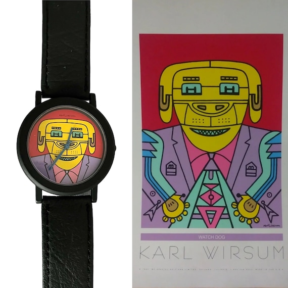 NoS Karl WIRSUM Poster Art | DoG WaTcH Works Playboy Magazine Exclusive 1991 Limited Edition | HAIRY WHO Imagist Art Chicago | Numbered
