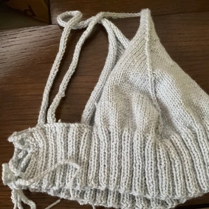 Bralette with adjustable back laceup ties