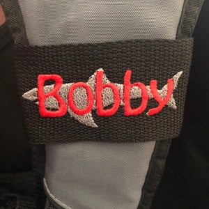 Personalized Embroidered Scuba BCD Name Tag Badge Shark