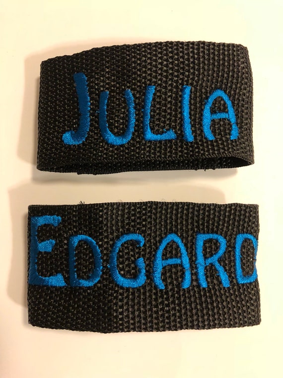 Custom Embroidery Personalized Embroidered Name Tag Scuba BCD