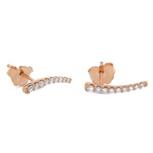 Graduated diamond earrings