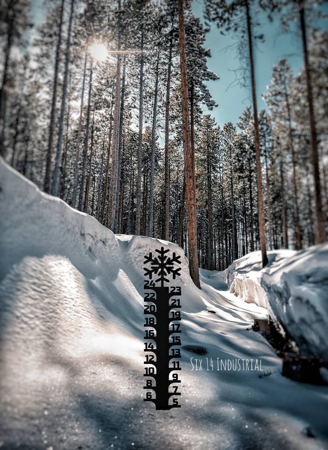 Snowflake Snow Gauge / Snow Ruler / Snow Stake / Snow Depth Gauge ...