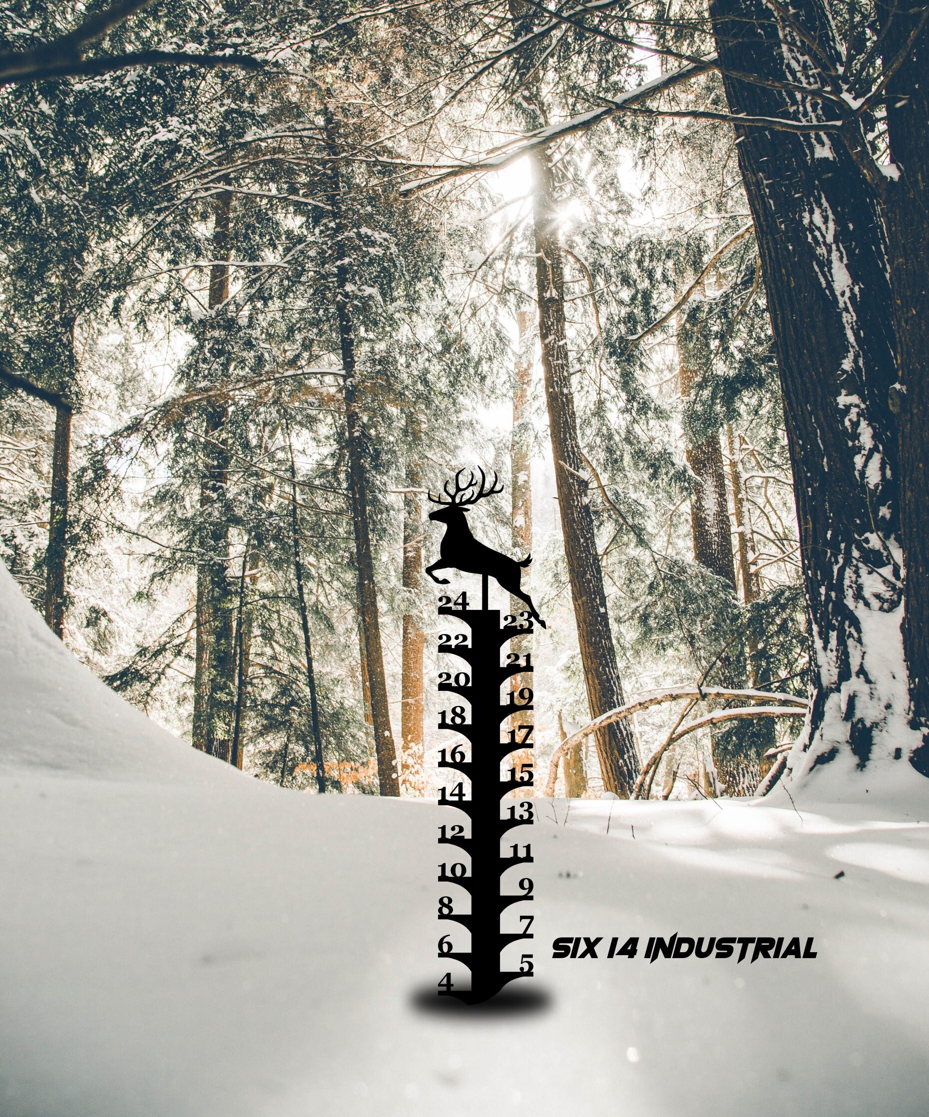 Snow Level Ruler Reindeer Snow Gauge / Snow Ruler / Snow Stake / Snow Depth Gauge ...
