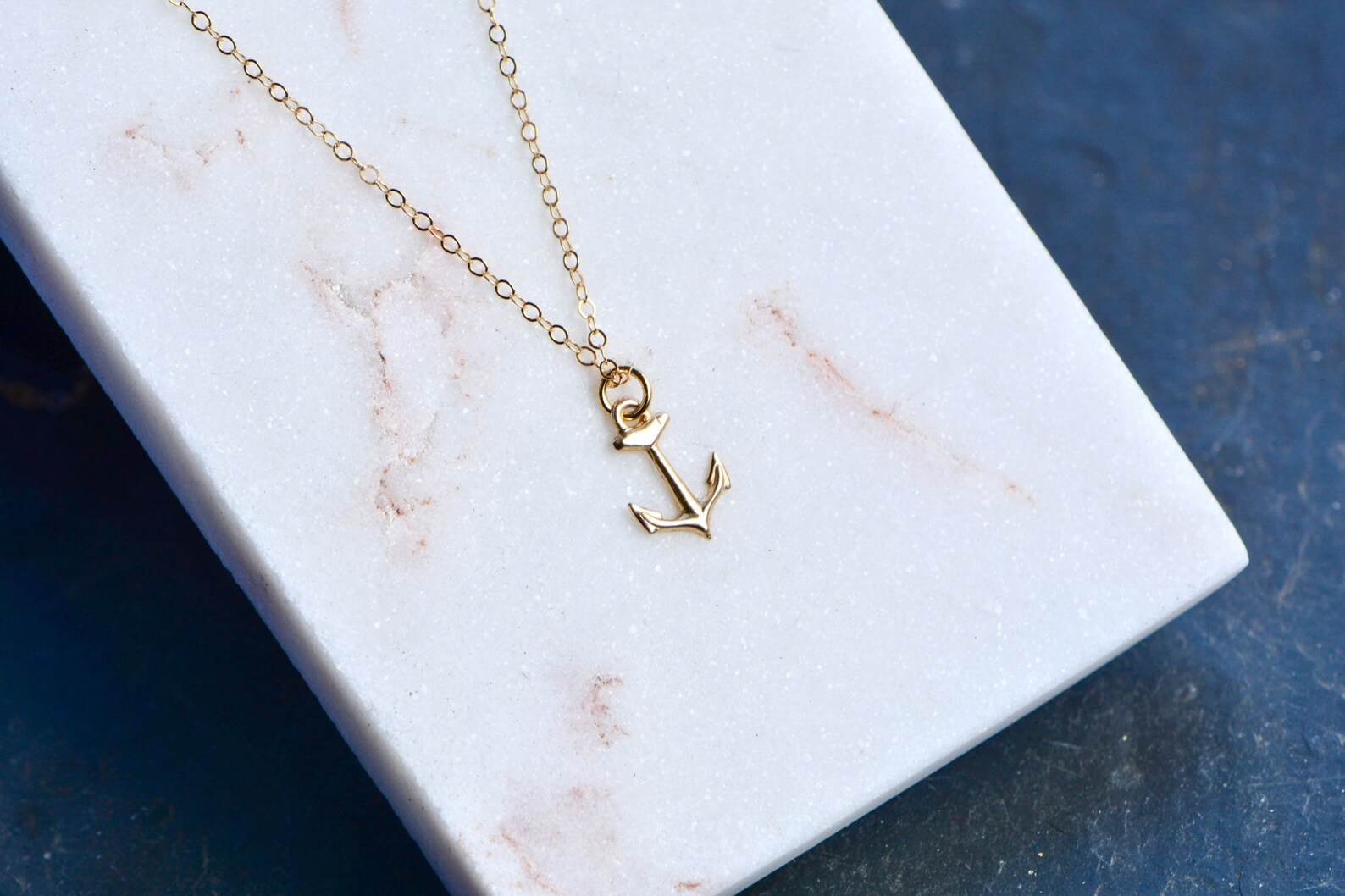 Anchor Necklace Women Dainty Gold Necklace for Women Gift Etsy