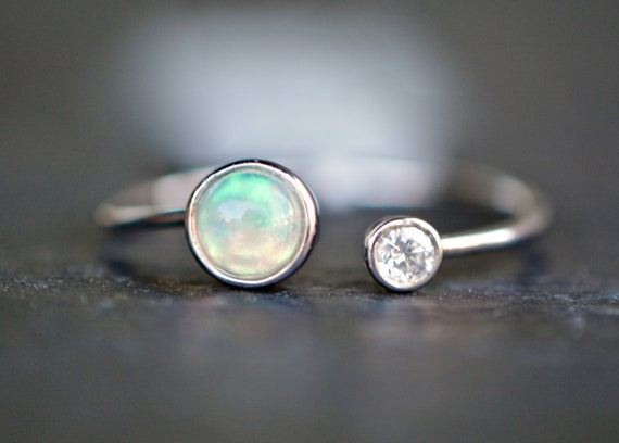 Opal stone april birthstone ring deals