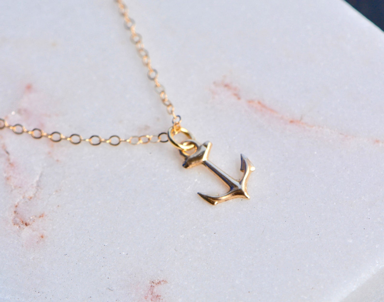 Anchor Necklace Women Dainty Gold Necklace for Women Gift Etsy