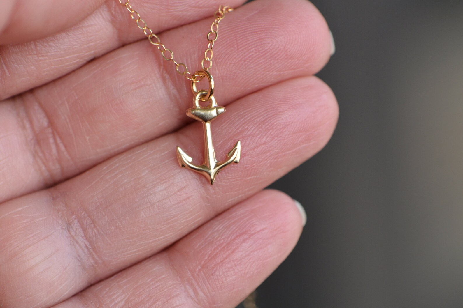 Anchor Necklace Women Dainty Gold Necklace for Women Gift Etsy