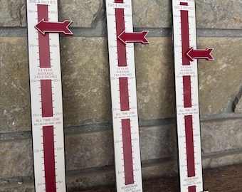 Keweenaw Schneemesser Magnet - handgefertigter Schneefall-Tracker (LARGE)