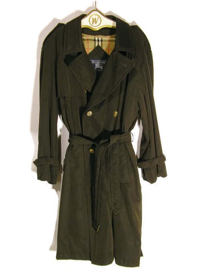 Man's Burberry Lined Trenchcoat Burberry Raincoat Vtg Etsy