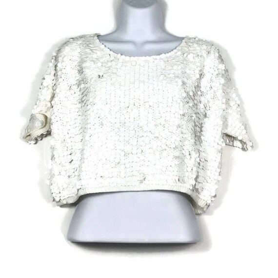 white sequin sweater
