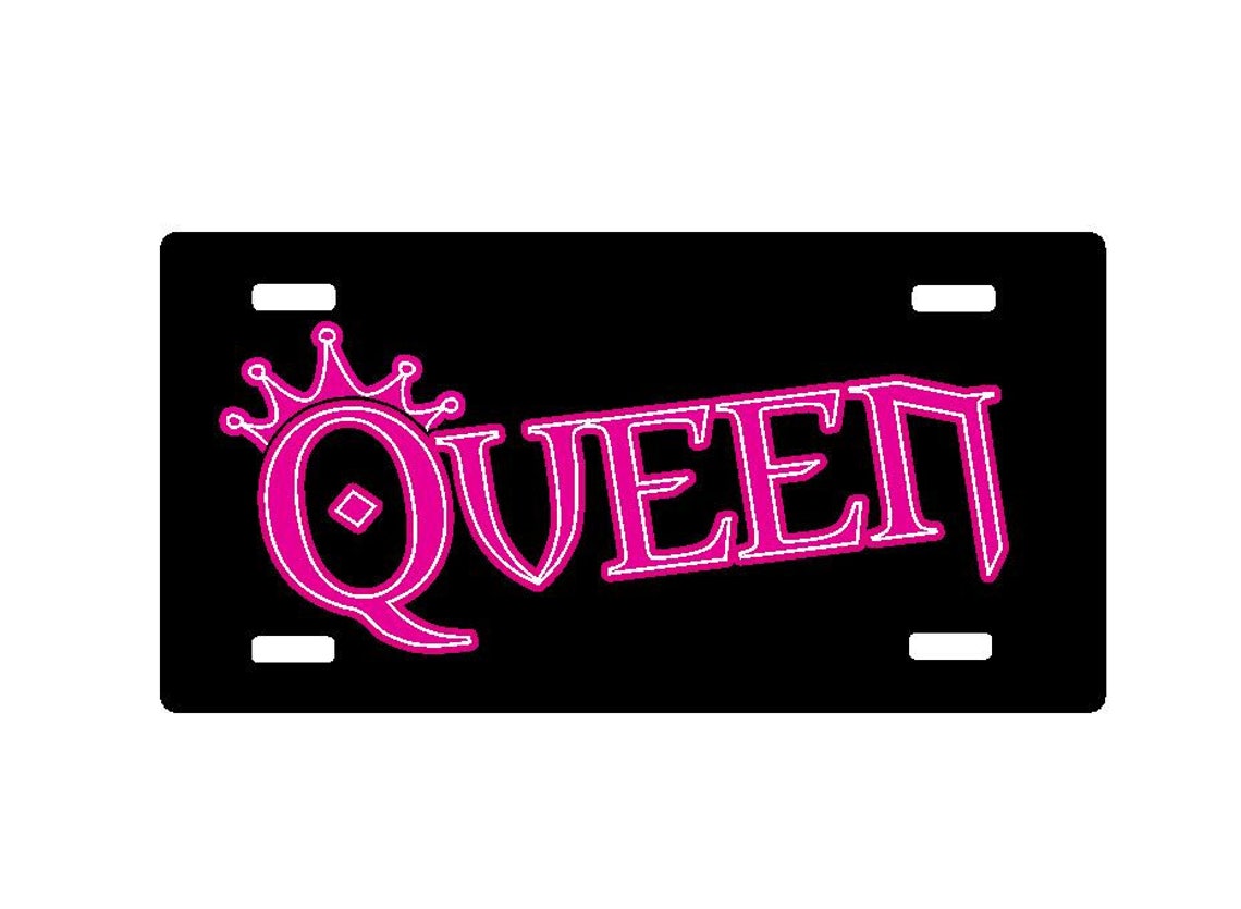 QUEEN Aluminum License Plate Etsy