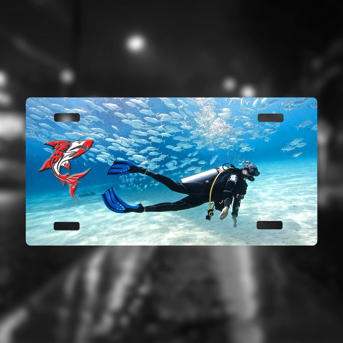 DIVER Scuba Diving Flag Sublimated Aluminum License Plate Etsy