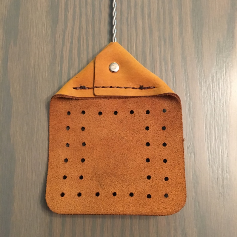 Leather fly swatter with stainless steel handle Etsy