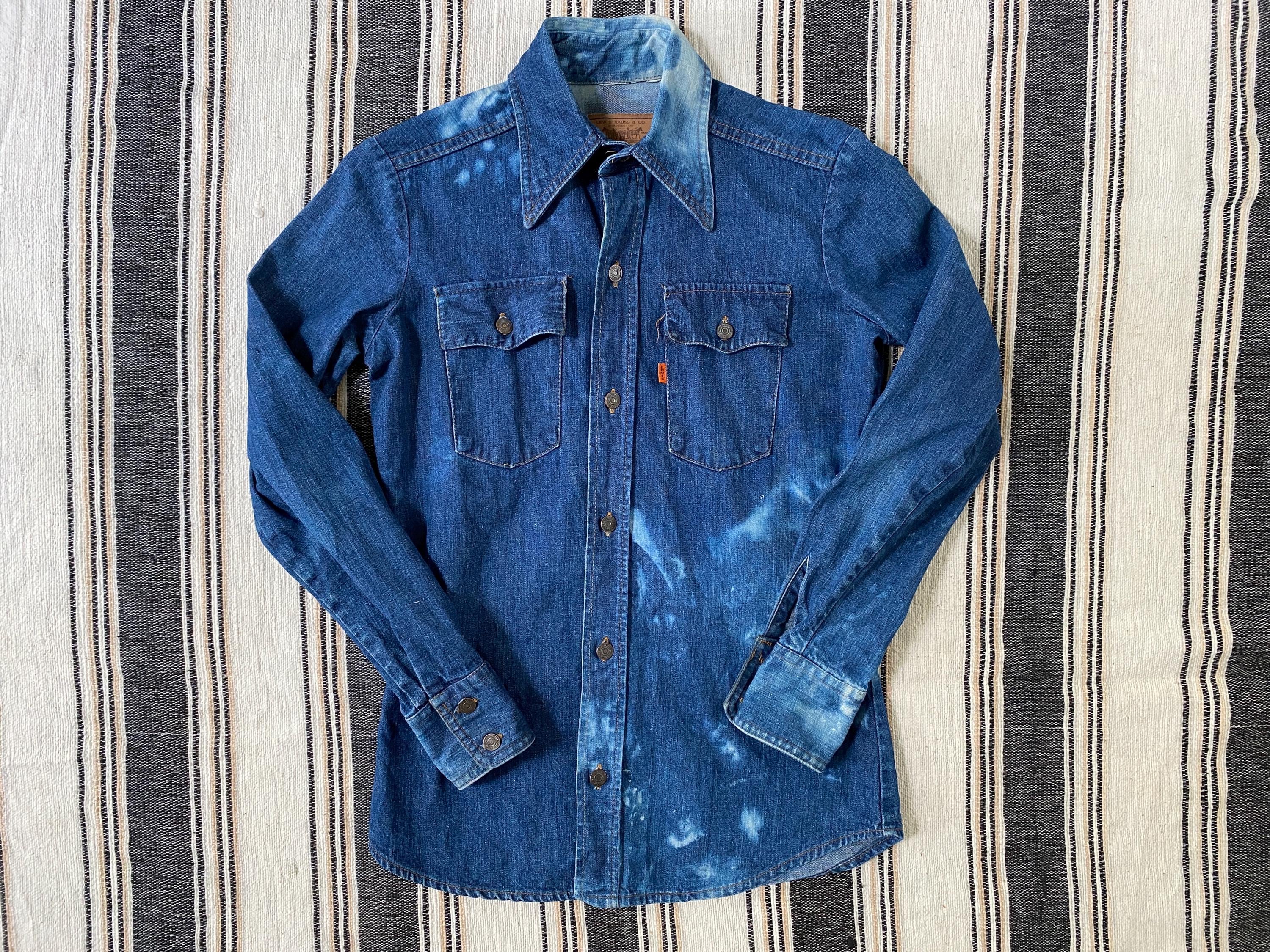 極美品70's VINTAGE Levi's ORANGE TAB デニムシャツ Levi's - 60s 70s Levi's リーバイス オレンジタブデニムシャツ