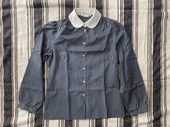 Medium, Mistique Striped Polyester Blouse - image 1
