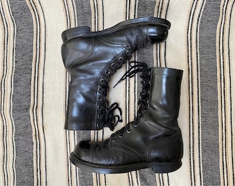 Size 8 R, Vintage Military Boots - Etsy
