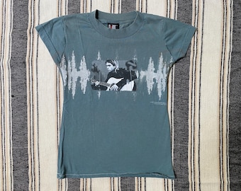 Vtg 2003 Kurt Cobain T-shirt Black S Y2K Nirvana Grunge Rock Band