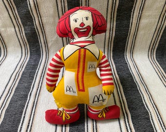 1978 Ronald Mcdonald Doll Hasbro Clown Doll - Etsy