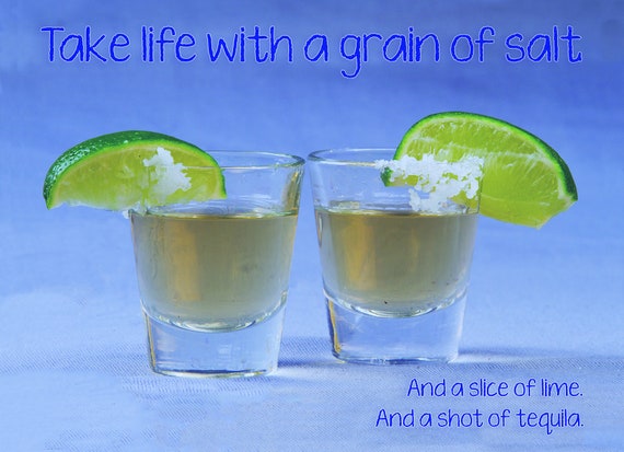 Take Life With A Grain Of Salt Greeting Card Blank Inside Etsy
