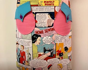 gonna con stampa a fumetti a tema cucito