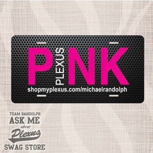Plexus registreringsskylt, Plexus personlig, Plexus personlig registreringsskylt, AskMeAboutPlexus, Rosa Plexus registreringsskylt, Bilskylt