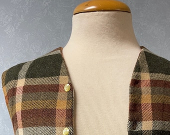 Small Tartan Wool Vest // Smol // Wee // Waistcoat