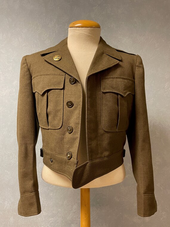 Ike Jacket // Size 38 S // Made on April 21 1945 /