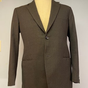 Worsted Wool Jacket Size 38 S// Blazer // British Quality Vintage Fabric // Blues and Oranges image 2