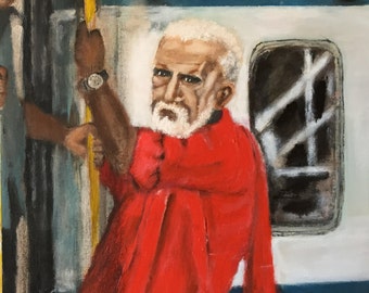 Western Railway,Indian wall art,Porter at a indian train station