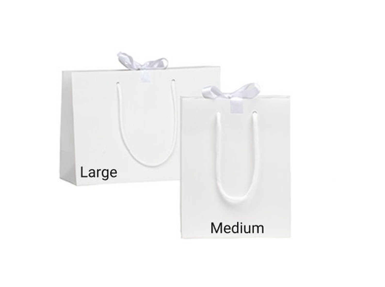 Plain White Gift Bag Set White Gift Bag Luxury White Gift Etsy UK