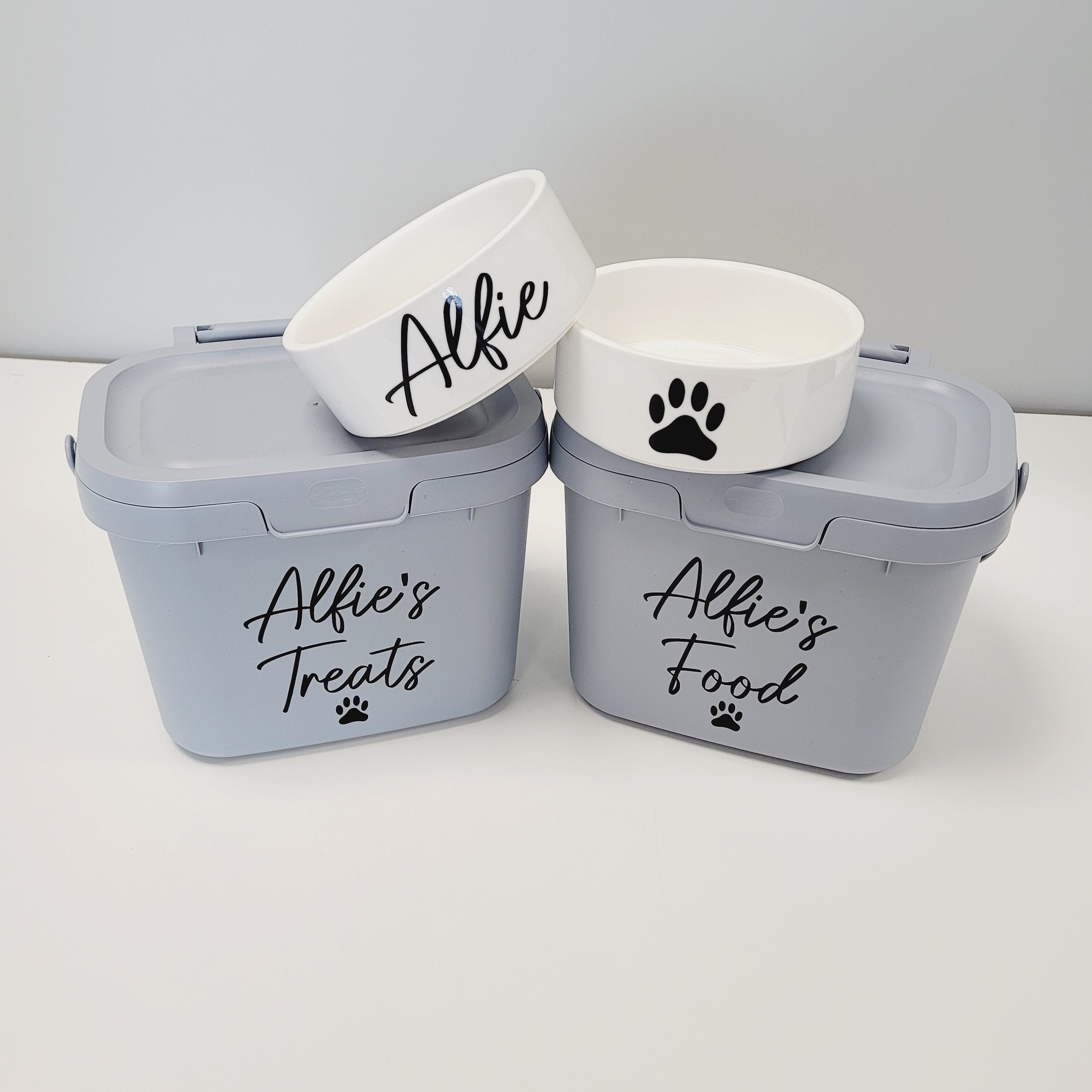 Pet bowl gift set \/ new pet gift \/ new puppy \/ puppy gift \/ | Etsy