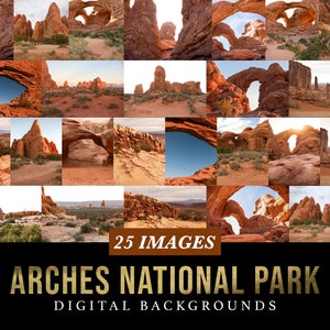 25 Arches National Park Digital Backgrounds - Moab - red rock