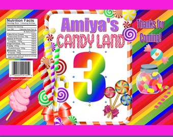 Editable DIGITAL DOWNLOAD Candyland Candy Land Theme Chip Bag - Etsy