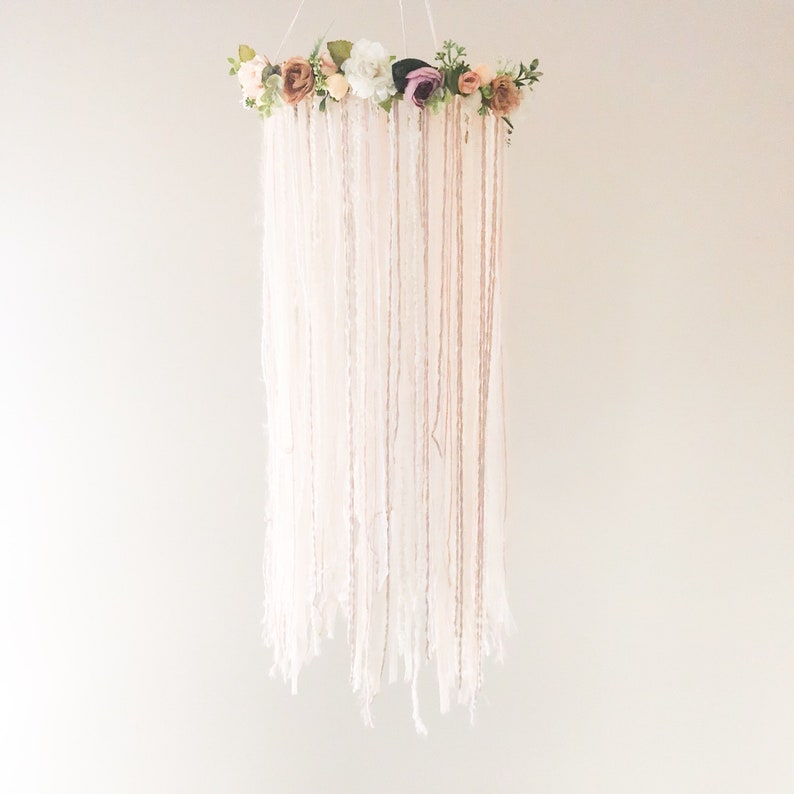 Whimsical Audrey Flower Mobile handmade nursery baby Etsy