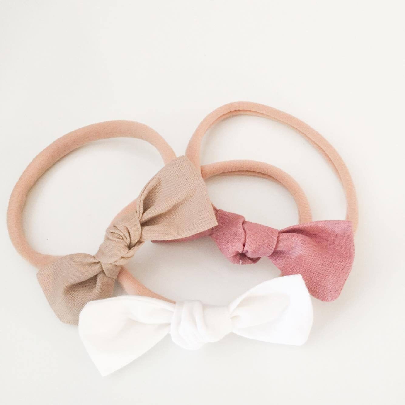 Nylon Hair tie Pink Hair Bow
