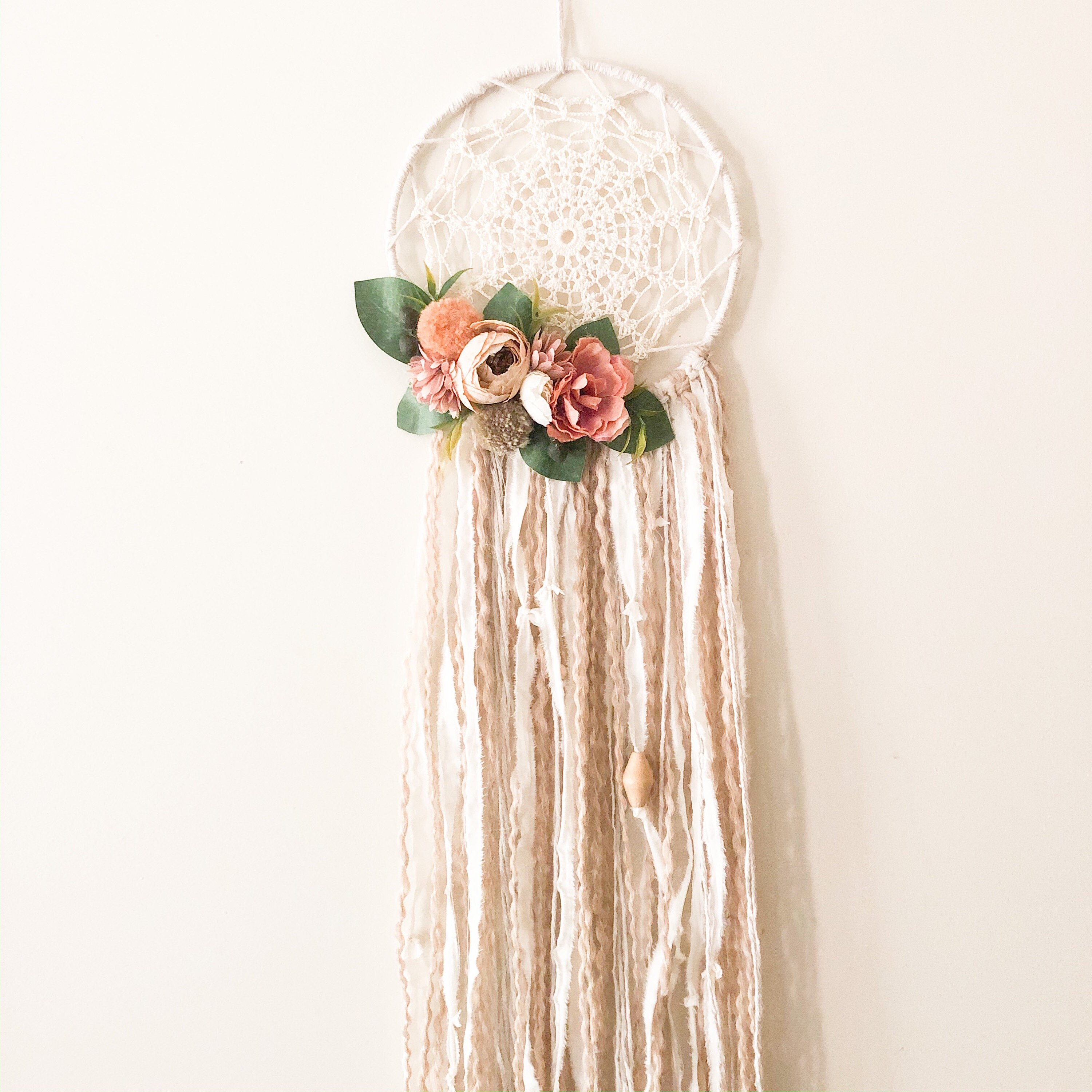 Staubige rosa Beige grün Elfenbein Matilda Blume Wandbehang | Etsy