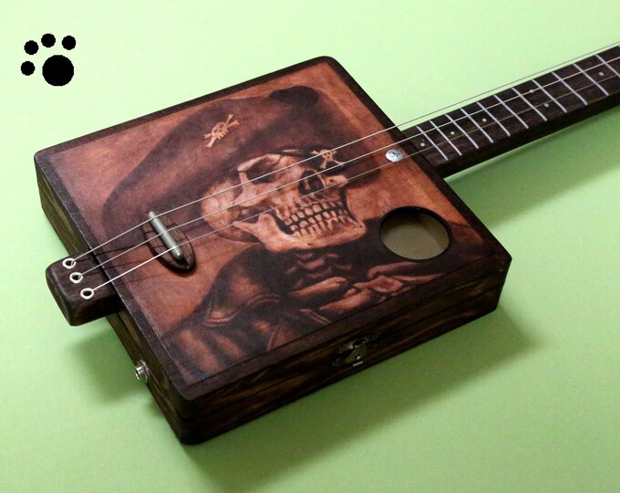 3string Fretless Electric Slide Guitar / Cigar Box Guitar Etsy