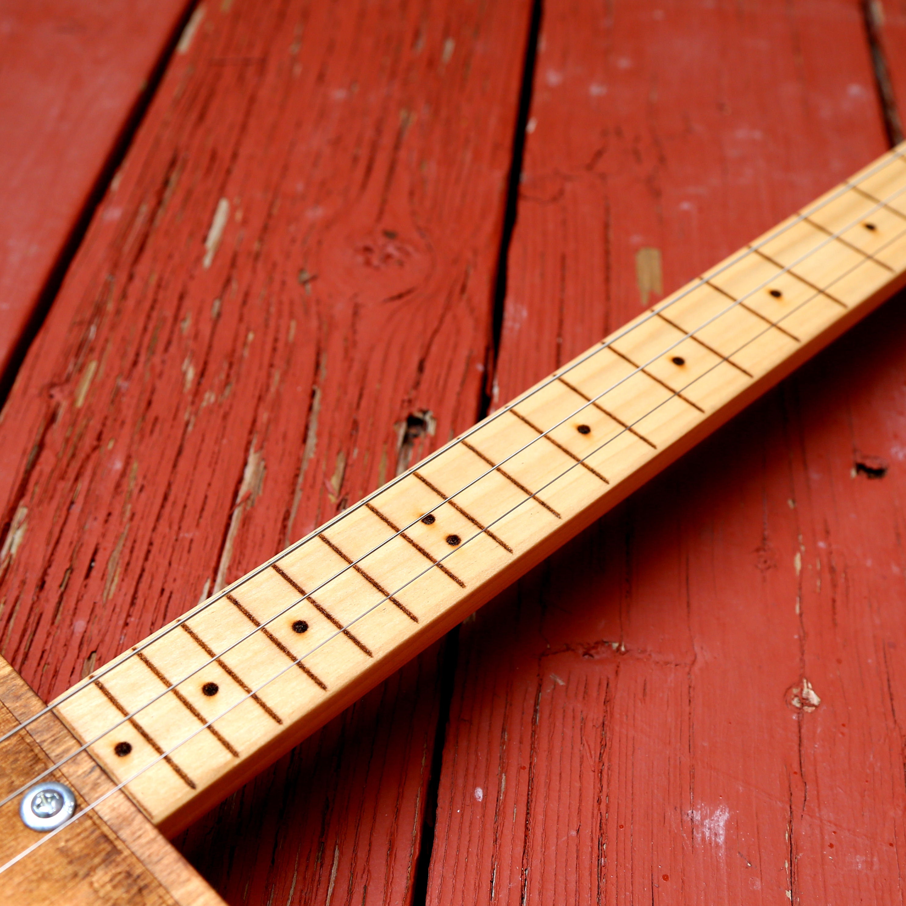 3string Fretless Electric Slide Guitar / Cigar Box Guitar Etsy