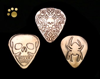 Set of 3 Salt-Etched Copper Picks