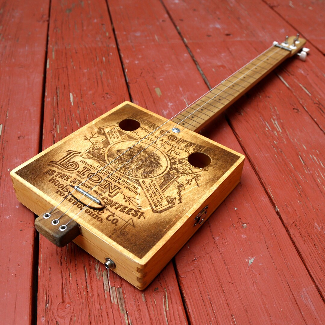 3string Fretless Electric Slide Guitar / Cigar Box Guitar Etsy