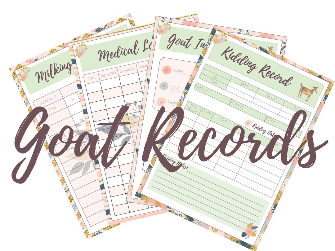 Goat Records Printable PDF - Etsy