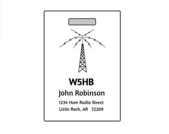 Ham Radio Luggage Tag with Amateur Radio Callsign   /   Amateur Radio Custom Call Sign Bag Tag  /   Ham Radio Personalized Callsign Tag