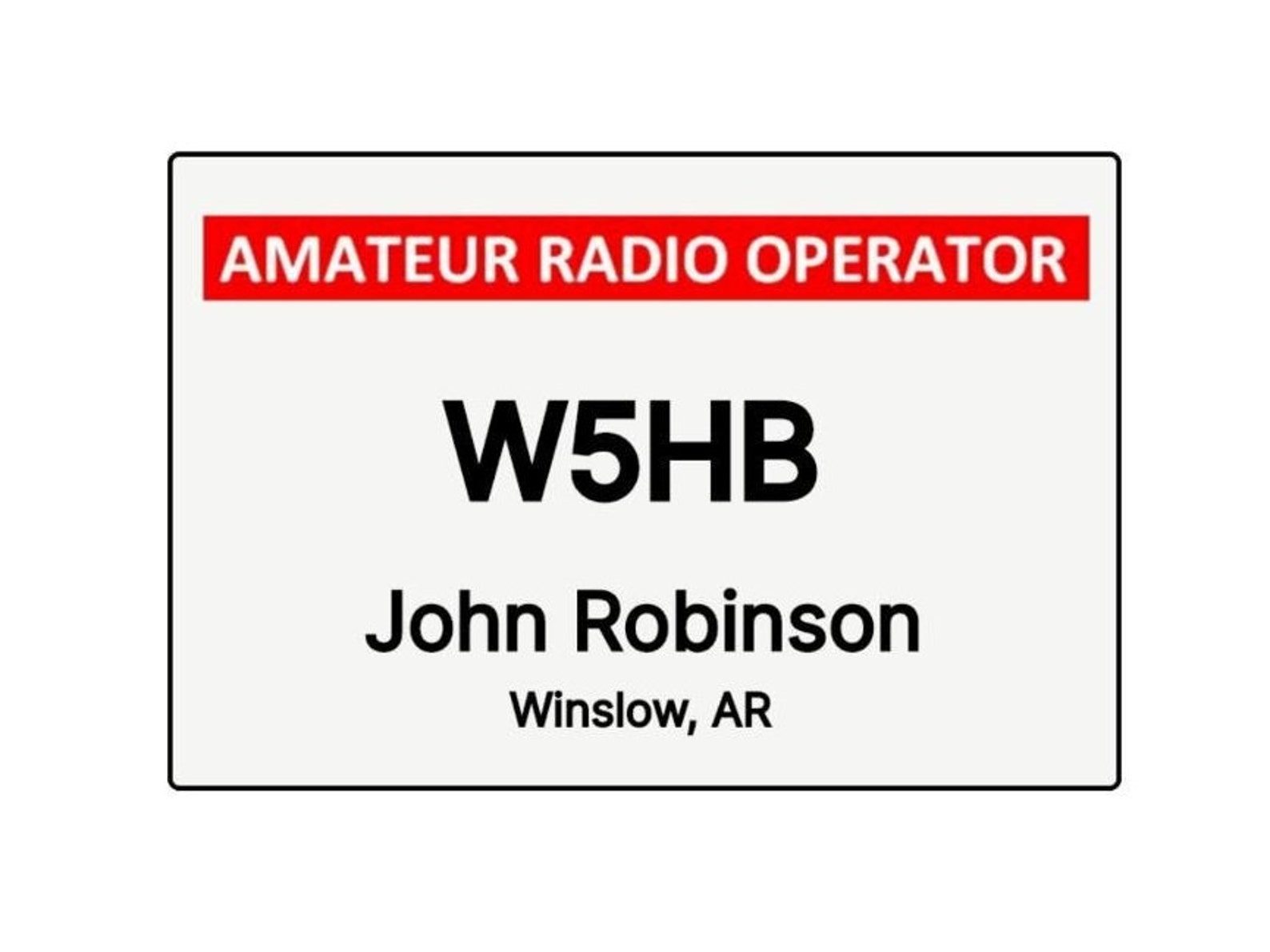 Ham Name Badge with Amateur Radio Callsign / Amateur Radio Etsy
