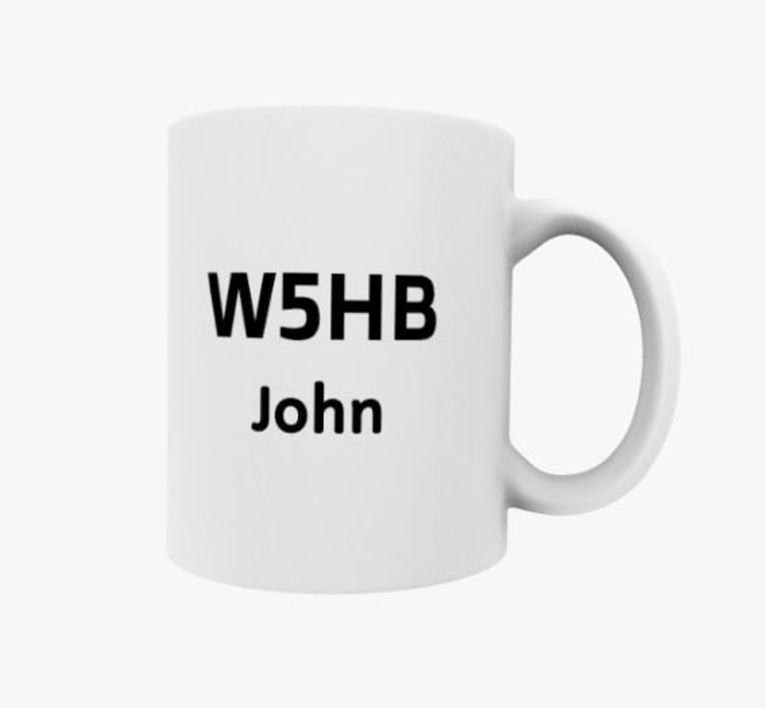 Amateur Radio Callsign Coffee Mug With Call and Name Printed on Both ...