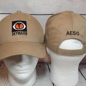 Embroidered Skywarn Storm Spotter Hat   ,   Amateur Radio   ,   Ham Radio   ,   Field Day   ,   Embroidered Hat   ,   Weather   ,   NOAA
