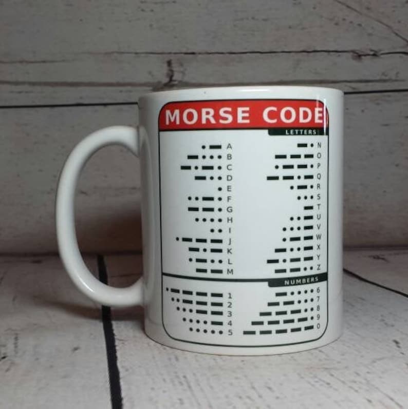 Amateur Radio Callsign Coffee Mug With Morse Code Chart / Ham Radio ...