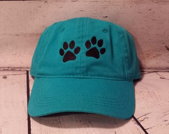 Embroidered Paw Print Dog Mom Hat   /   Dog Mother Custom Embroidered Baseball Cap  / Puppy Mom Embroidery