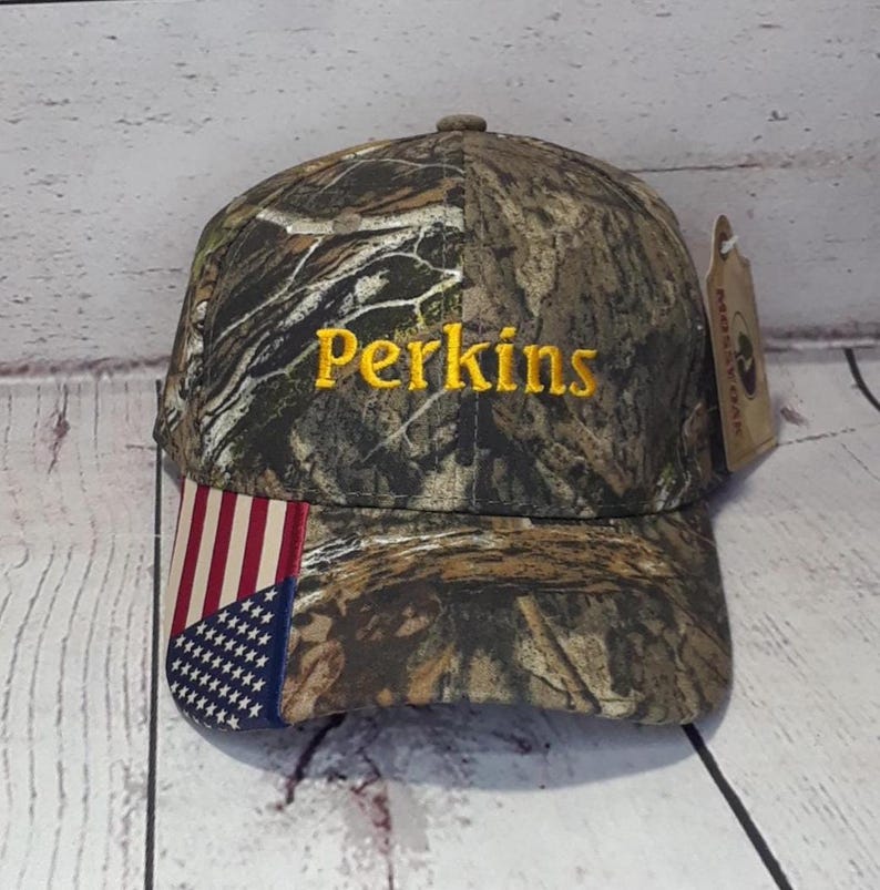 Custom Embroidered Mossy Oak Break Up Country Camo Hat / Personalized Embroidery Hunter Shooter Camouflage Cap image 6