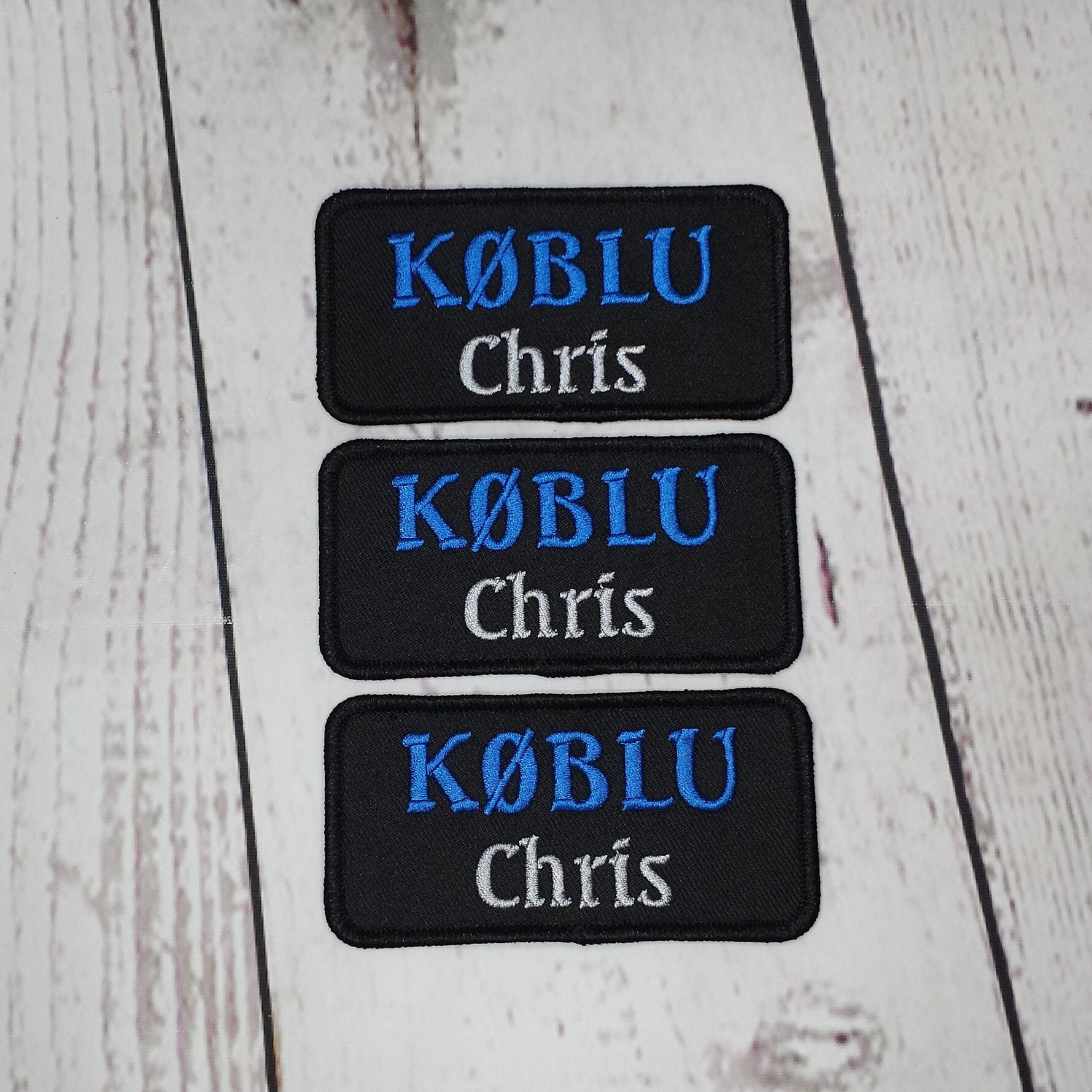 3 Embroidered Amateur Radio Call Sign and Name Patches /